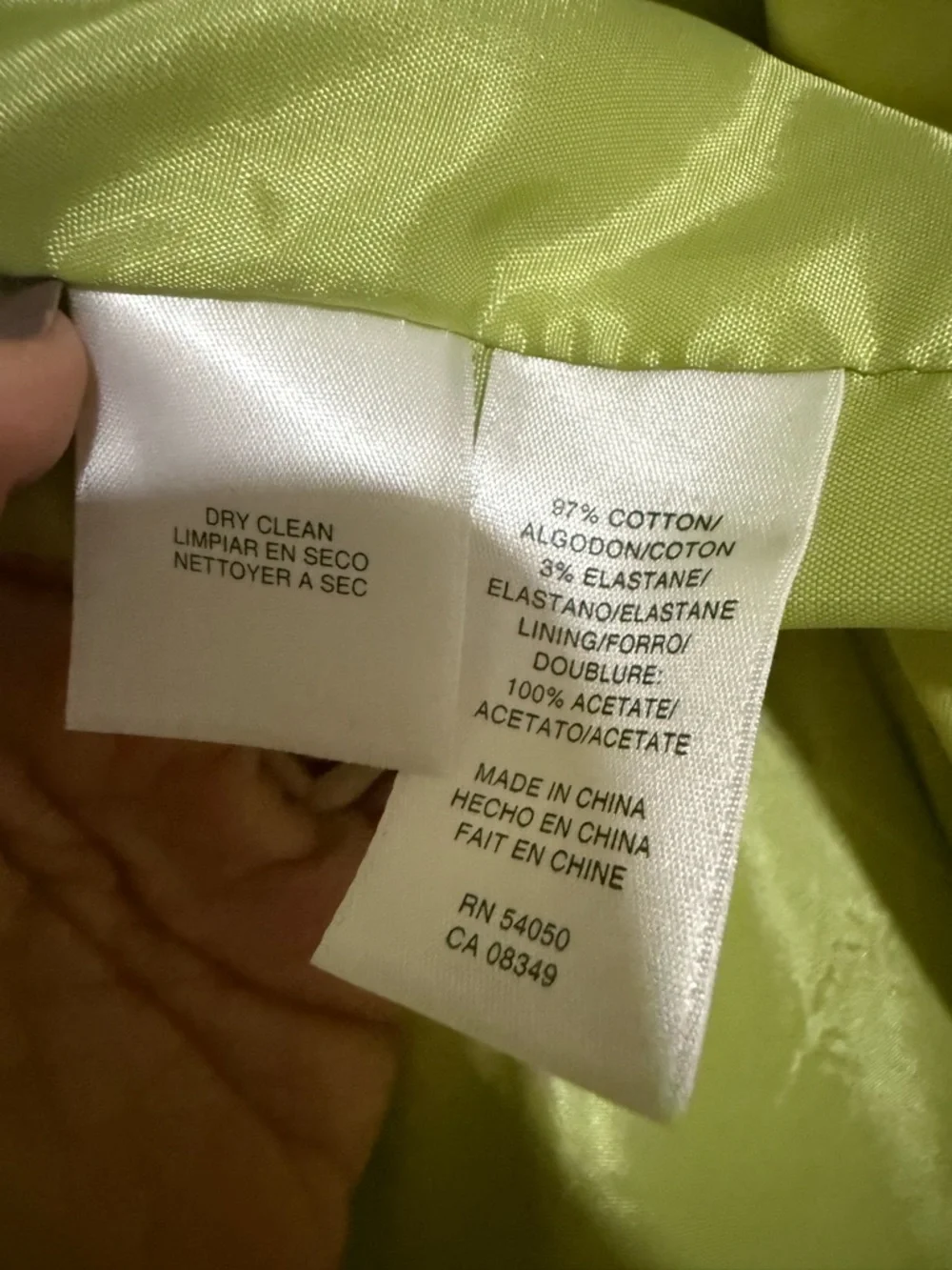 Jones New York Lime Green Single-Button Blazer - Picture 6 of 6